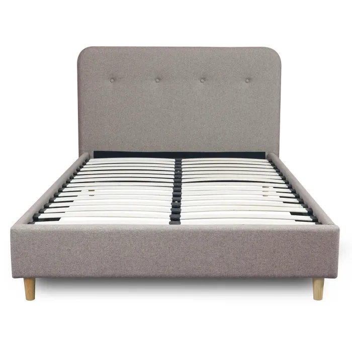 Ліжко MEBEL ELITE DENNIS 120x200 см, тканина: сірий фото №1
