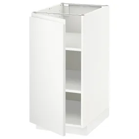 IKEA METOD МЕТОД, напольный шкаф с полками, белый / Воксторп матовый белый, 40x60 см 794.602.54 фото