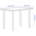 IKEA LINNMON ЛИННМОН / ADILS АДИЛЬС, письменный стол, дуб, окрашенный в белый / черный цвет, 100x60 см 994.163.40 фото thumb №5