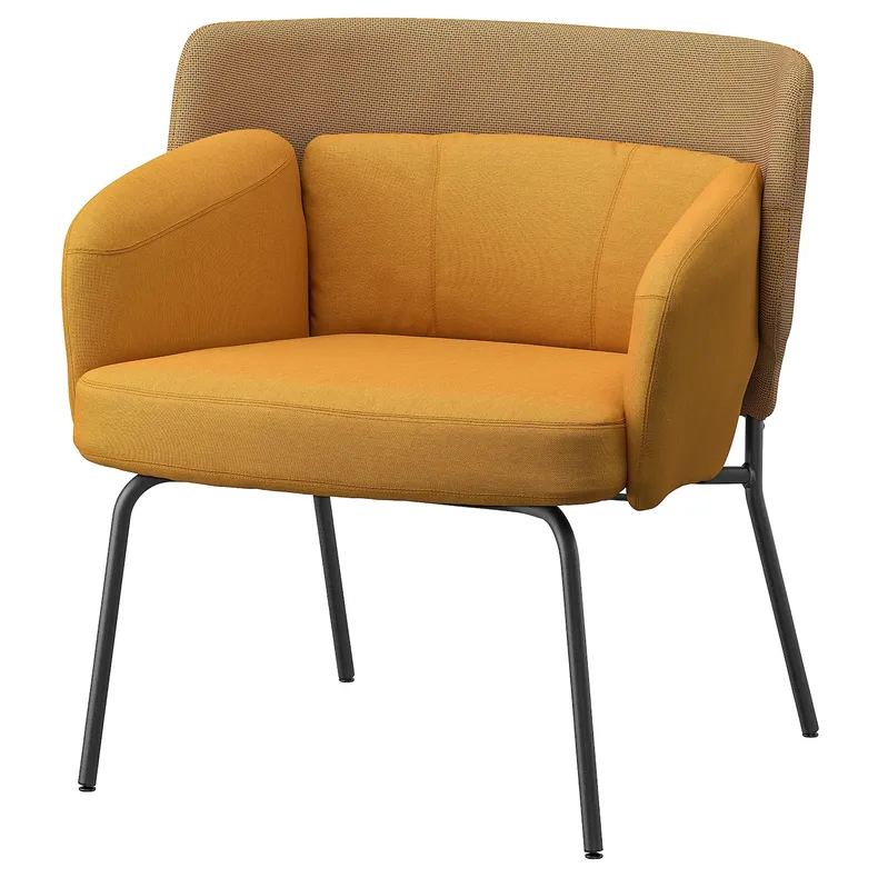 IKEA BINGSTA БІНГСТА, крісло, Віссле темно-жовтий / Кабуса темно-жовтий 404.556.49 фото №1