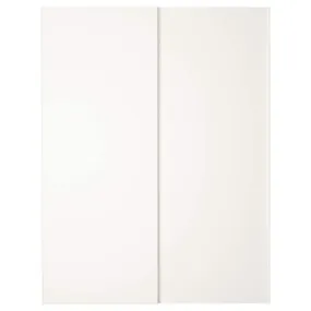 IKEA HASVIK ХАСВІК, розсувні дверцята, 2 шт., білий, 150x201 см 105.215.37 фото