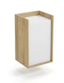 Шкафчик HALMAR MOBIUS 1D : натуральный гикори, фасады - альпийский белый фото thumb №1
