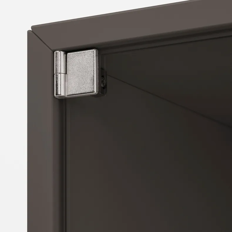 IKEA EKET ЭКЕТ, навесной шкаф со стеклянной дверью, тёмно-серый, 35x25x35 см 493.363.41 фото №4