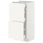 IKEA METOD МЕТОД / MAXIMERA МАКСИМЕРА, напольный шкаф / 2 фасада / 3 ящика, белый / Вальстена белый, 40x37 см 295.072.25 фото
