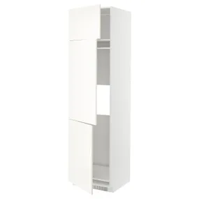 IKEA METOD МЕТОД, шафа висока для холод / мороз із 3 дв, білий / ВАЛЛЬСТЕНА білий, 60x60x220 см 795.073.55 фото