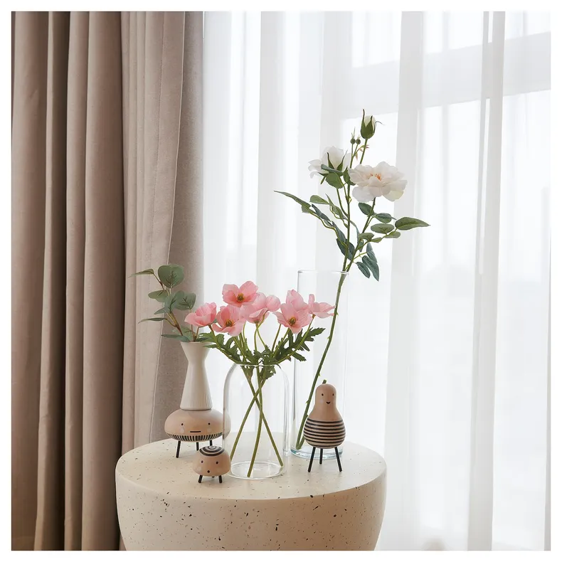 IKEA SMYCKA СМИККА, цветок искусственный, внутренний / наружный / розовый белый, 65 см 905.601.48 фото №6