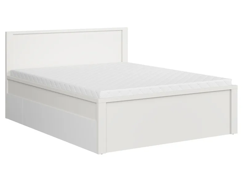 BRW Ліжко двоспальне з ламелями BRW KASPIAN 160х200 см, білий LOZ/160/T-BI/BI фото №3