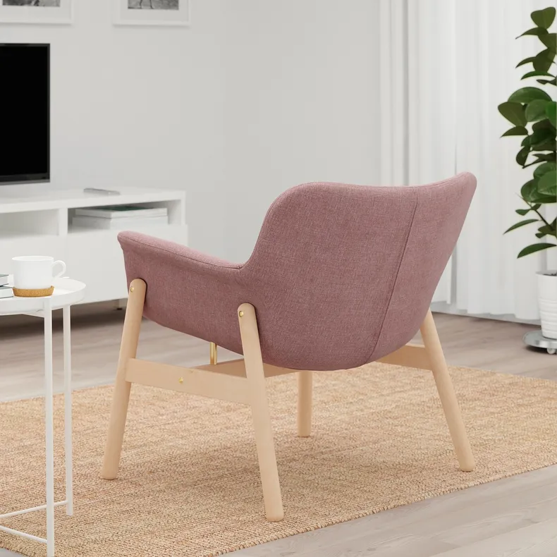 IKEA VEDBO ВЕДБУ, крісло, Гарматний світло-рожевий 405.522.21 фото №3