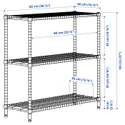 IKEA OMAR ОМАР, стелаж, сіро-зелений, 92x36x94 см 504.830.72 фото thumb №6