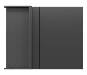 BRW Кухонна шафа Sole L6 ліва кутова чорна матова вбудовується в кут 90x72см, чорний/чорний матовий FM_GNW_90/72/40_L/B-CA/CAM фото