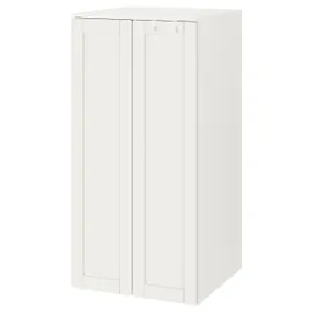 IKEA SMÅSTAD СМОСТАД / PLATSA ПЛАТСА, гардероб, білий білий / з каркасом, 60x57x123 см 094.301.47 фото