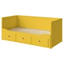 IKEA HEMNES ХЕМНЭС, каркас кровати-кушетки с 3 ящиками, желтый, 80x200 см 405.838.40 фото thumb №1