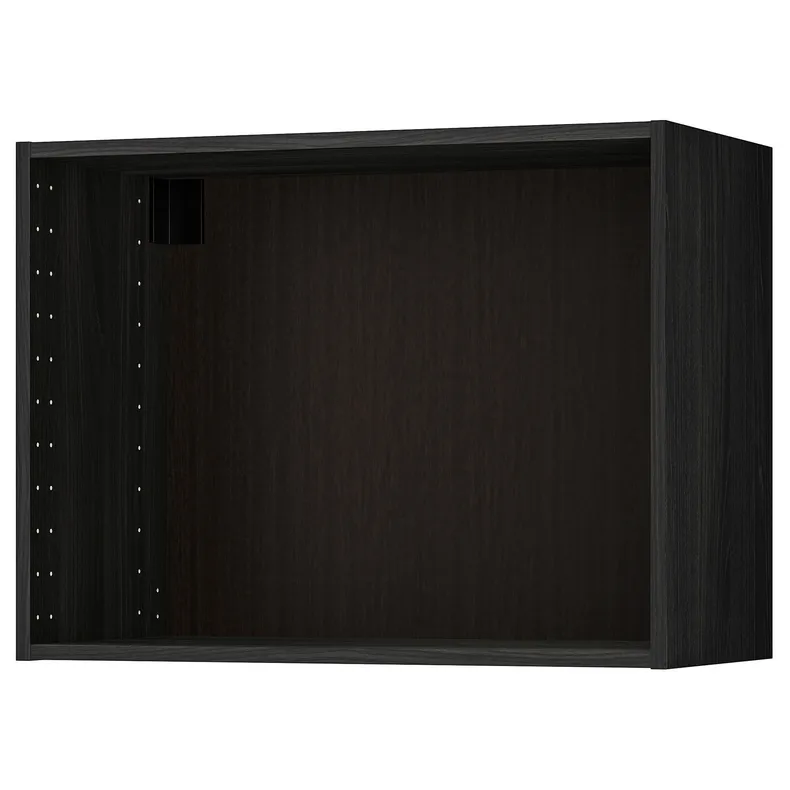 IKEA METOD МЕТОД, каркас навесного шкафа, под дерево черный, 80x37x60 см 602.055.55 фото №1