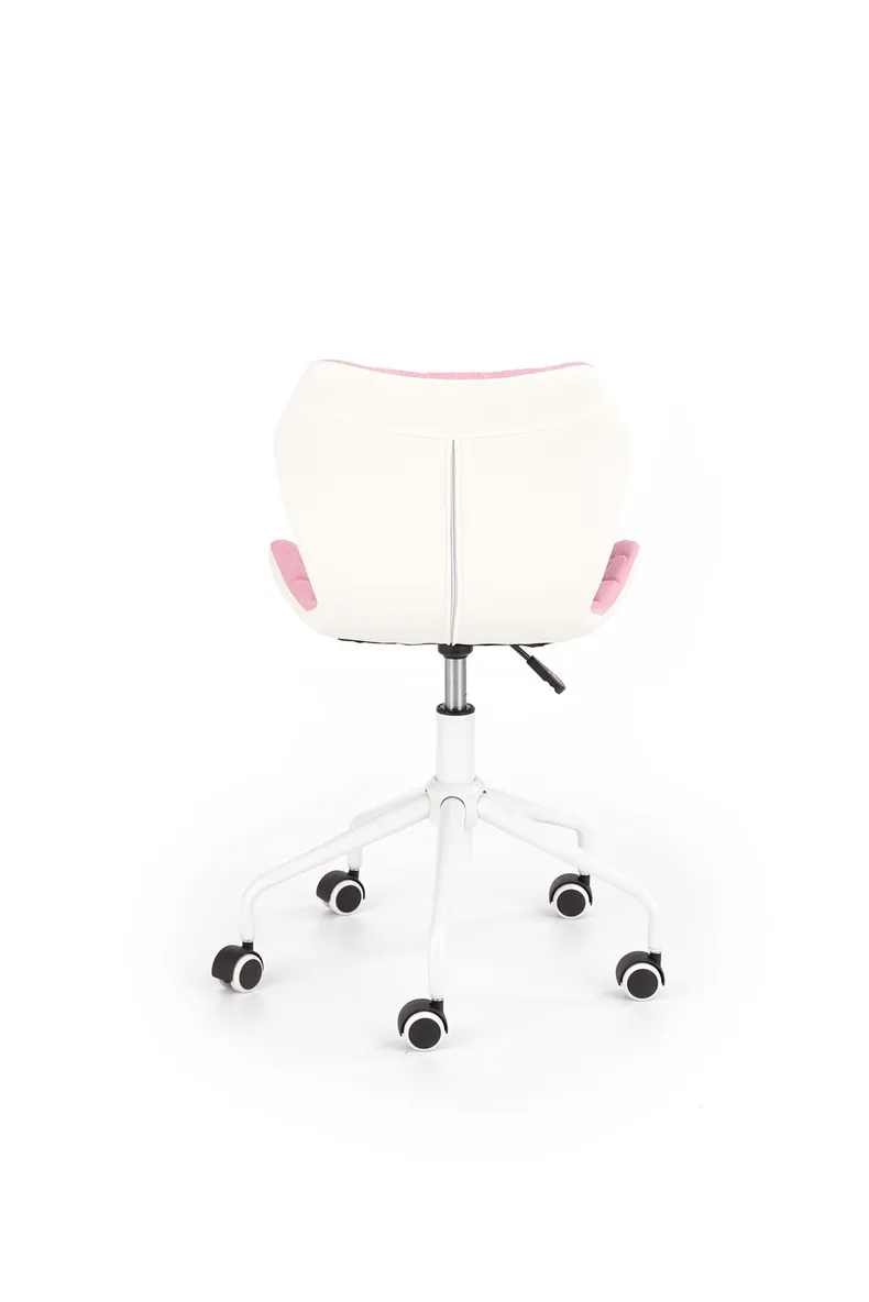 Крісло комп'ютерне офісне обертове HALMAR MATRIX 3 рожевий / білий, тканина фото №2