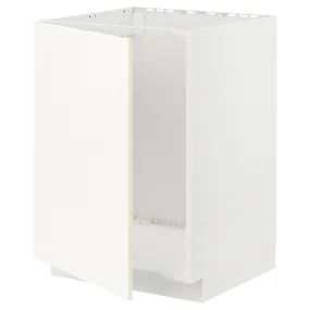 IKEA METOD МЕТОД, підлогова шафа для мийки, білий / ВАЛЛЬСТЕНА білий, 60x60 см 195.071.36 фото