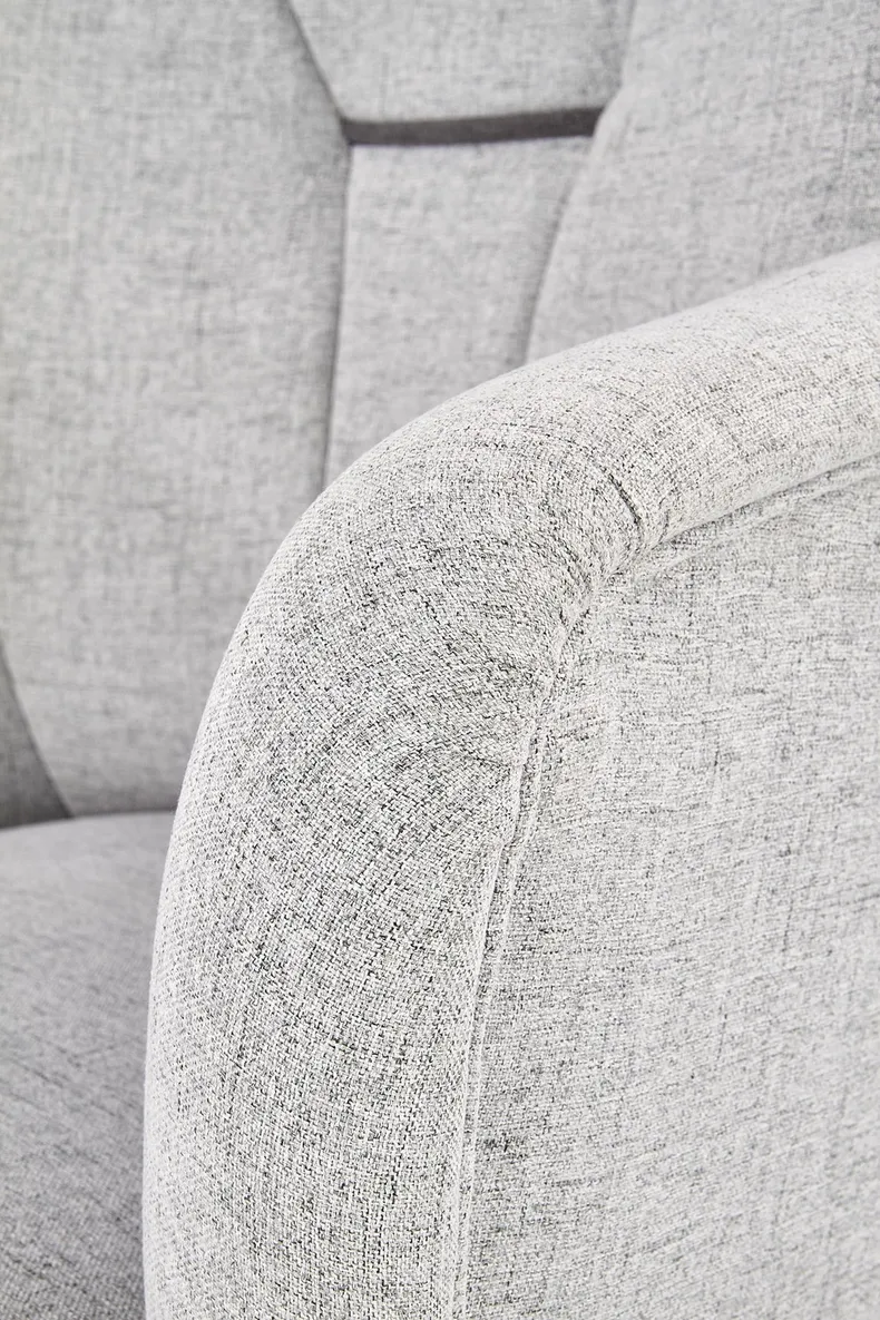Мягкое кресло HALMAR BISHOP, ткань: серый, ореховый фото №5