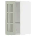 IKEA METOD МЕТОД, навісна шафа,полиці / скляні дверцята, білий / Стенсунд світло-зелений, 30x60 см 294.869.87 фото thumb №1