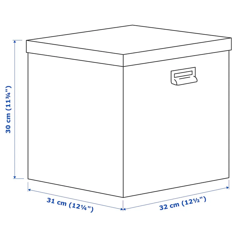IKEA TJOG ЧУГ, коробка с крышкой, тёмно-серый, 32x31x30 см 204.776.71 фото №7