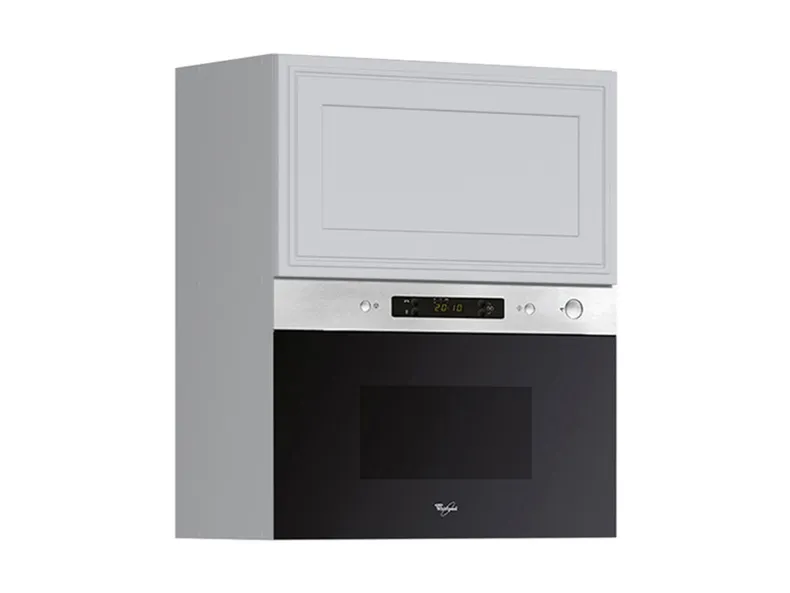BRW Верхний шкаф для кухни Verdi 60 см с микроволновой печью навесной светло-серый матовый, греноловый серый/светло-серый матовый FL_GMO_60/72_O_MBNA900-SZG/JSZM/IX фото №2