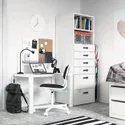 IKEA SMÅSTAD СМОСТАД / PLATSA ПЛАТСА, книжкова шафа, білий білий / з 6 шухлядами, 60x57x181 см 193.880.39 фото thumb №2