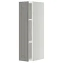 IKEA METOD МЕТОД, навесной шкаф с полками, белый / бодбинский серый, 20x80 см 094.629.11 фото thumb №1
