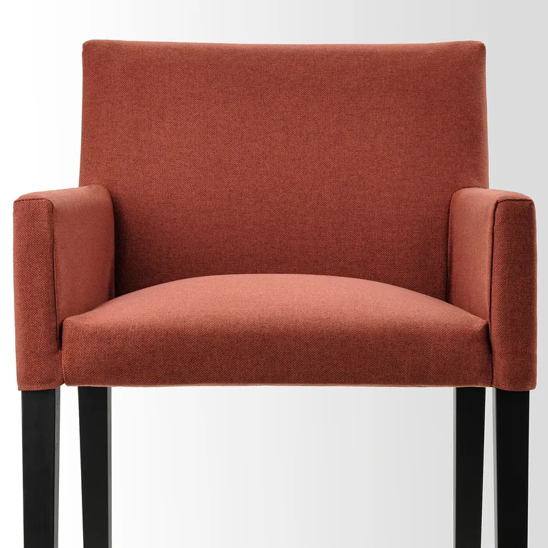 IKEA MÅRENÄS МОРЕНЕС, стілець із підлокітниками, чорний/ГУННАРЕД червоно-коричневий 595.143.90 фото №9