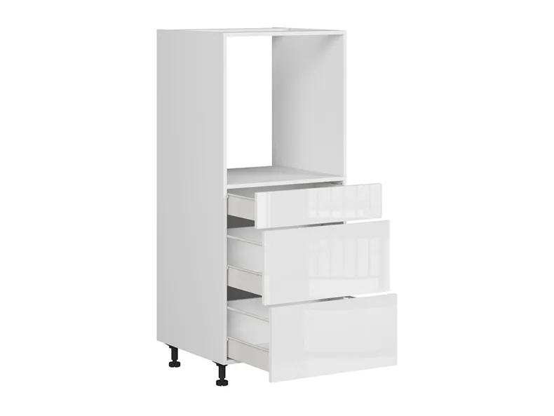 BRW Кухонный шкаф для встраиваемого духового шкафа Tapo Special 60 см с выдвижными ящиками белый экрю, альпийский белый/экрю белый FK_DPS_60/143_2SMB/SMB-BAL/BIEC фото №3