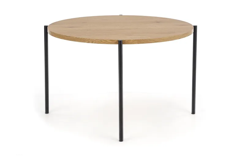 Круглий стіл HALMAR MORGAN 120x120 см дуб золотистий / чорний фото №6