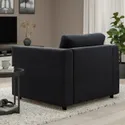 IKEA VIMLE ВІМЛЕ, крісло, САКСЕМАРА чорно-синій 794.771.60 фото thumb №3