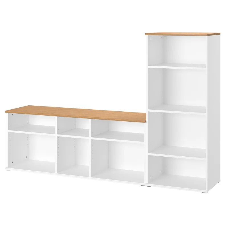 IKEA SKRUVBY СКРУВБЮ, комбінація шаф для телевізора, білий, 216x38x140 см 694.946.07 фото №1