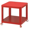 IKEA TINGBY ТІНГБЮ, столик журнальний на коліщатах, червоний, 50x50 см 804.574.39 фото thumb №1