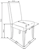 Кухонний стілець HALMAR KERRY BIS венге/темно-коричневий фото thumb №3