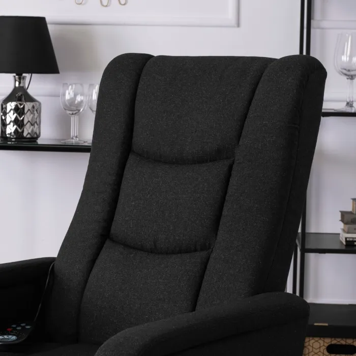 Поворотне масажне крісло MEBEL ELITE SPIKE 2, тканина: чорний фото №4