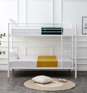 Двоярусне ліжко розкладається на 2 односпальні ліжка HALMAR BUNKY 90x200 см біле фото