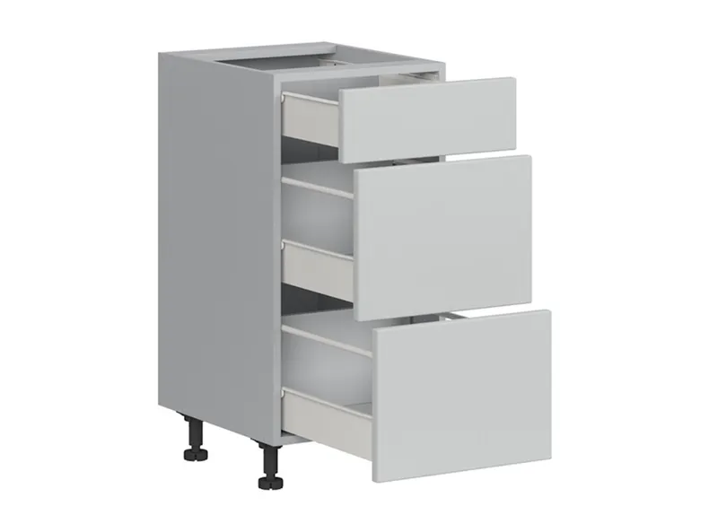 BRW Кухонный базовый шкаф Top Line 40 см с ящиками светло-серый матовый, греноловый серый/светло-серый матовый TV_D3S_40/82_2SMB/SMB-SZG/BRW0014 фото №3