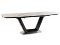 Стол обеденный SIGNAL ARMANI Ceramic, белый / черный, 90x160 фото thumb №1