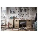 IKEA LAGKAPTEN ЛАГКАПТЕН / ALEX АЛЕКС, письменный стол, белый крашеный дуб, 140x60 см 594.320.40 фото thumb №5