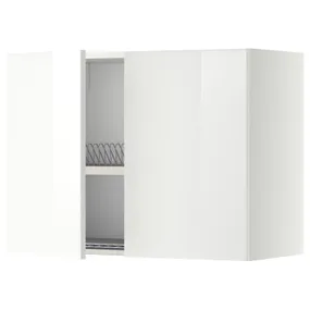 IKEA METOD МЕТОД, навесной шкаф с сушилкой / 2дверцы, белый / Рингхульт белый, 80x60 см 294.574.52 фото