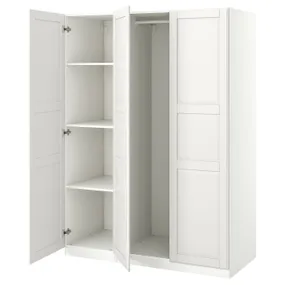 IKEA PAX ПАКС / TYSSEDAL ТІССЕДАЛЬ, гардероб, комбінація, білий/білий, 150x60x201 см 094.297.33 фото