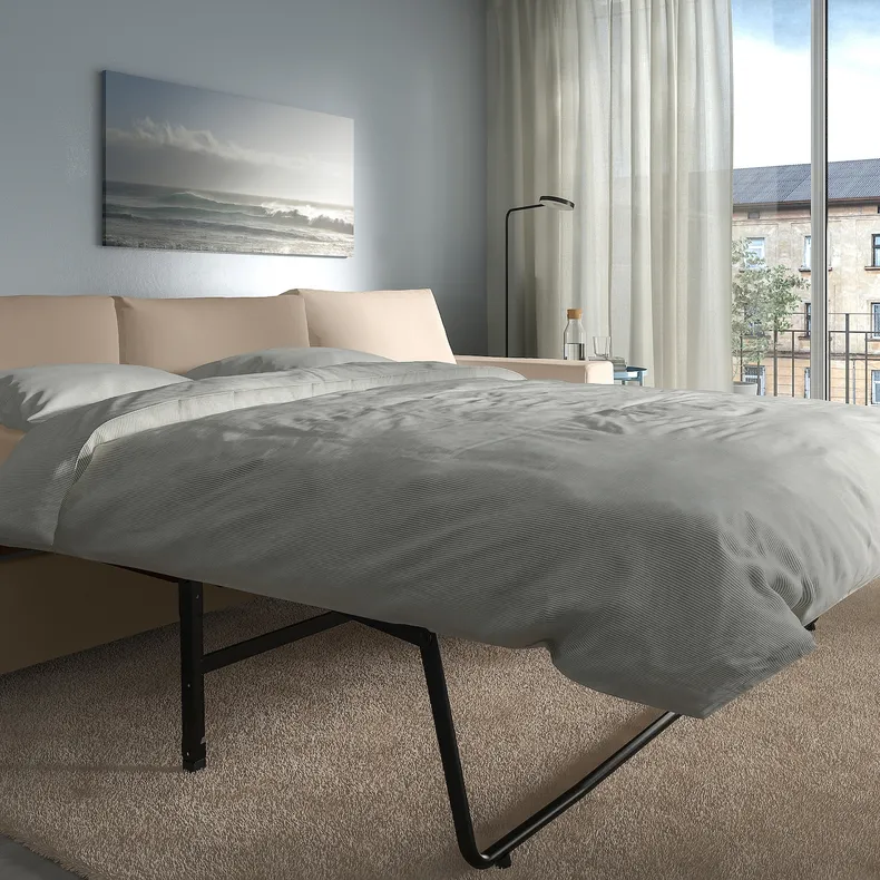 IKEA VIMLE ВИМЛЕ, 3-местный диван-кровать с козеткой, с широкими подлокотниками / Галларп бежевый 795.370.84 фото №3