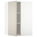 IKEA METOD МЕТОД, угловой навесной шкаф с полками, белый / Стенсунд бежевый, 68x100 см 094.079.72 фото thumb №1