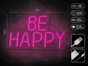BRW Be Happy Світлодіодний неоновий настінний світильник рожевий 093808 фото thumb №3