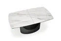Кухонный стол HALMAR OSMAN 160-220x90 см, белый мрамор / черный фото thumb №15