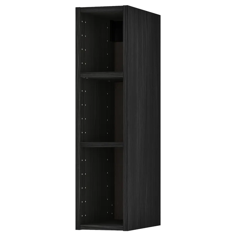 IKEA METOD МЕТОД, каркас навесного шкафа, под дерево черный, 20x37x80 см 602.521.13 фото №1