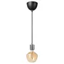 IKEA SKAFTET СКАФТЕТ / MOLNART МОЛЬНАРТ, підвісний світильник із лампою, нікельована форма дзвону / бронзове прозоре скло 894.912.88 фото