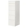IKEA MALM МАЛЬМ, комод із 6 шухлядами, білий / дзеркальний, 40x123 см 704.035.93 фото