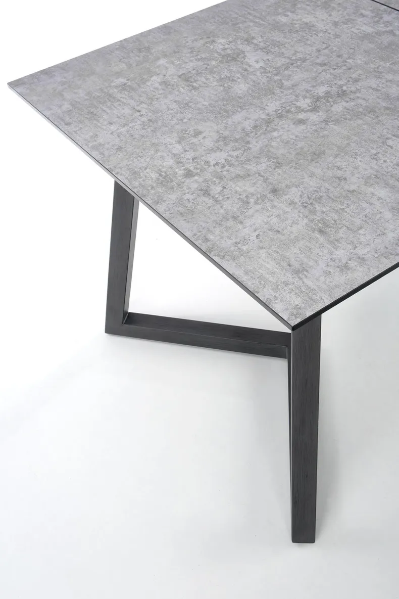 Обідній стіл розкладний HALMAR TIZIANO 160-210x90 см, стільниця - світлий сірий / темний сірий, ніжки - темний сірий фото №14