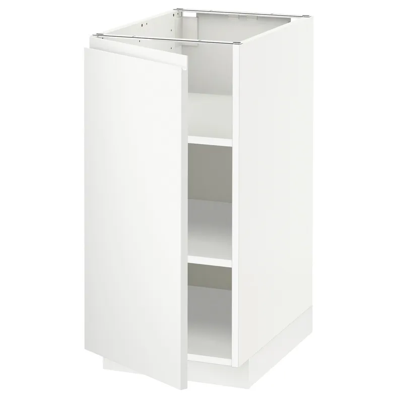 IKEA METOD МЕТОД, напольный шкаф с полками, белый / Воксторп матовый белый, 40x60 см 794.602.54 фото №1