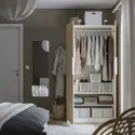 IKEA PAX ПАКС / FORSAND ФОРСАНД, гардероб, белый / дуб, окрашенный в белый цвет, 100x60x201 см 695.006.46 фото thumb №2
