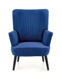 Мягкое кресло бархатное HALMAR DELGADO BLUVEL 86, темно синий фото thumb №6